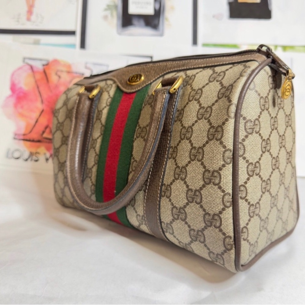 Gucci Supreme Sherry Line Mamogram Boston Bag - Picture 8 of 15